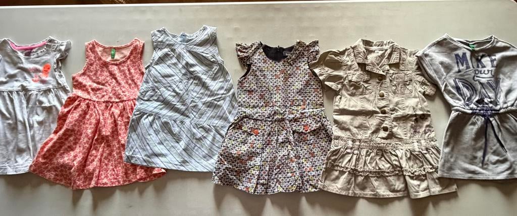 6 robes d'été pour bébés (86), Enlèvement, Comme neuf, Taille 86