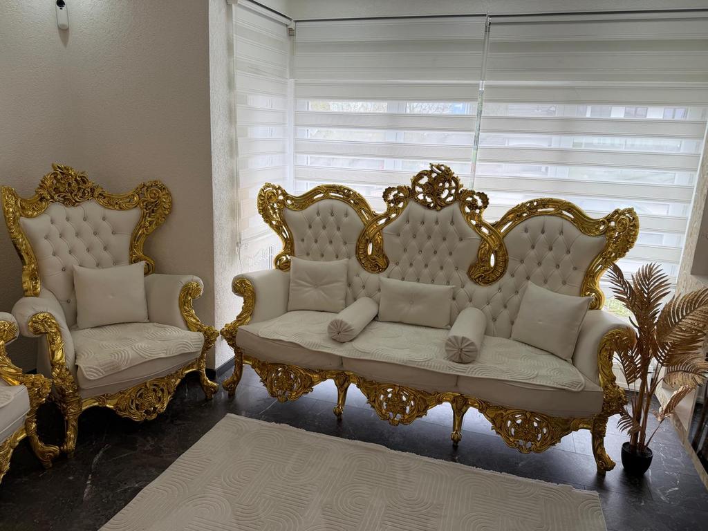 Luxe Barok Stijl Woon- en Eetkamer Set – Compleet, Antiek en Kunst, Antiek | Meubels | Stoelen en Sofa's, Ophalen