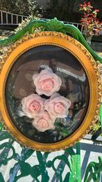 Rozenkader in gebold glas, Ophalen of Verzenden