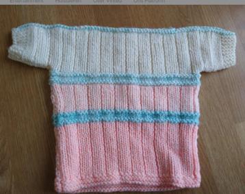 vintage gebreide baby trui 