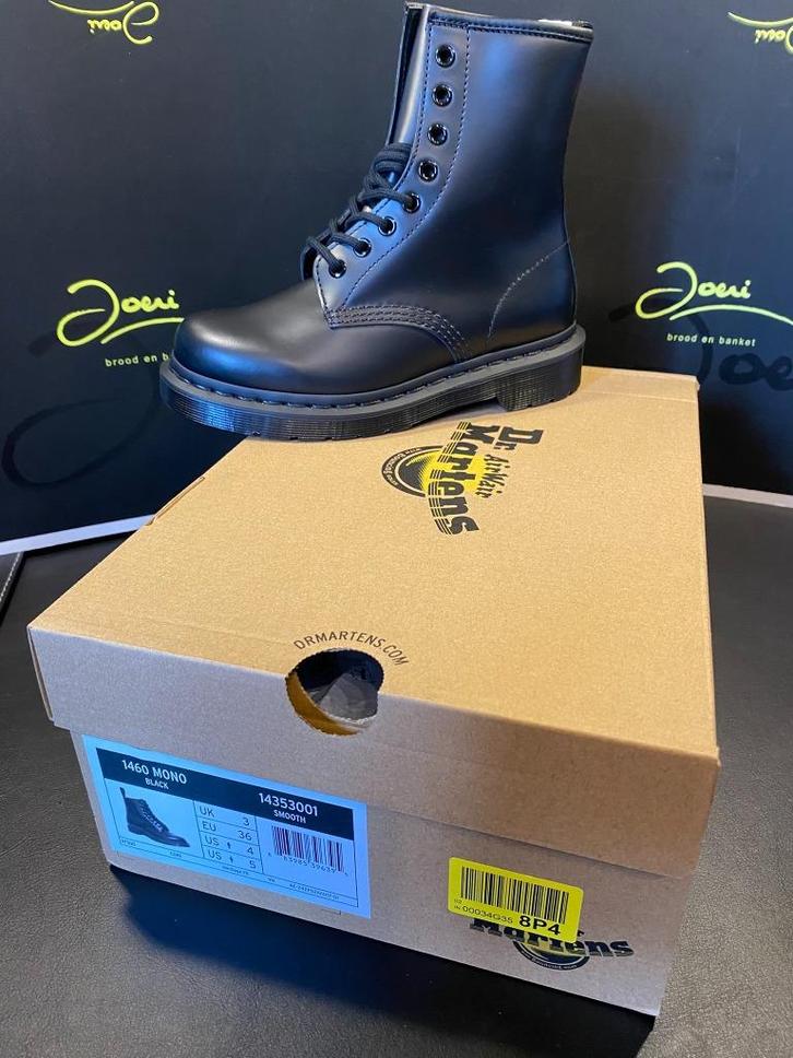 Dr. Martens 1460 Mono Black Smooth, Kleding | Dames, Schoenen, Nieuw, Lage of Enkellaarzen, Zwart, Ophalen