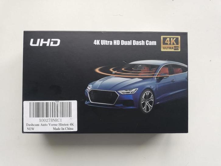 4K-dashcam voor en achter met PLC NIEUWE, Auto diversen, Dashcams, Nieuw, Ophalen of Verzenden
