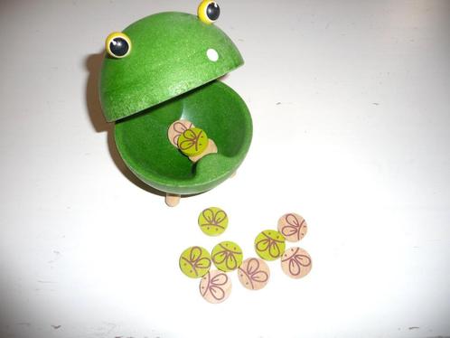 Plan Toys - Feed a Frog, Kinderen en Baby's, Speelgoed | Houten speelgoed, Zo goed als nieuw, Ophalen of Verzenden