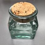 Pot en verre carré à bouchon en liège - 10 cm -, Enlèvement ou Envoi