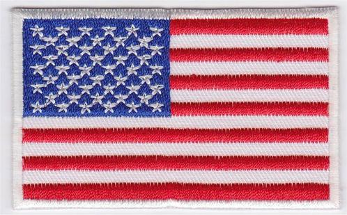 USA vlag stoffen opstrijk patch embleem #1, Divers, Drapeaux & Banderoles, Neuf, Envoi
