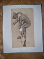 Willy Sluiters  Tekening, Antiquités & Art, Art | Peinture | Classique, Enlèvement