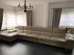 Beige lederen zetel, Ophalen, Gebruikt, Leer