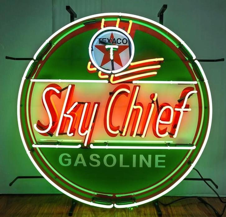 Lampe d'éclairage au néon à essence Texaco Skychief, Collections, Marques & Objets publicitaires, Neuf, Table lumineuse ou lampe (néon)
