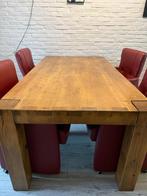Massief eiken tafel te koop, Ophalen, Gebruikt, Stoer eiken, Eikenhout