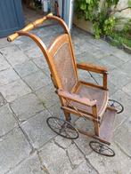 Antieke opvouwbare houten herstellende fauteuil uit 1900, Antiek en Kunst, Ophalen