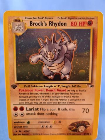 Brock's Rhydon 2/132 - Gym Heroes (1st edition) beschikbaar voor biedingen
