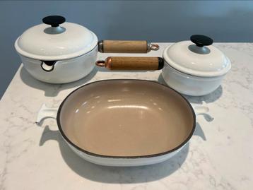 Set Le Creuset La Mama 14, 17 en 21 cm in heel goede staat beschikbaar voor biedingen
