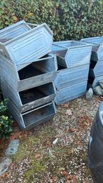 Ijzeren werkbak/stapelbak bloembak, Tuin en Terras, Ophalen, Zo goed als nieuw