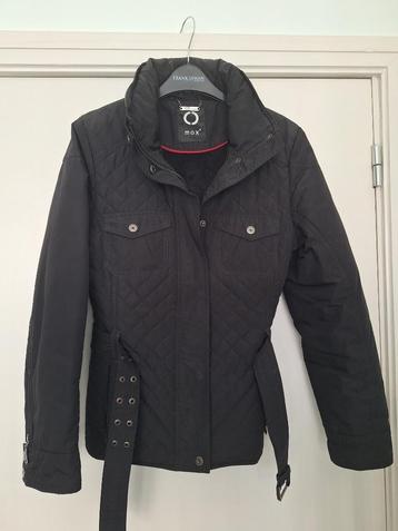 Mooie zwarte winterjas, Taille 36 (S), Enlèvement, Mox, Porté