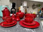 Uitgebreid vintage rood servies Winterling Bavaria - 12 pers, Ophalen, Keramiek, Zo goed als nieuw, Overige stijlen