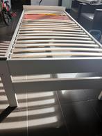2 Moderne bedden – Wit Metalen Frame + Matrassen, Huis en Inrichting, Ophalen, 90 cm, Wit, Tweepersoons