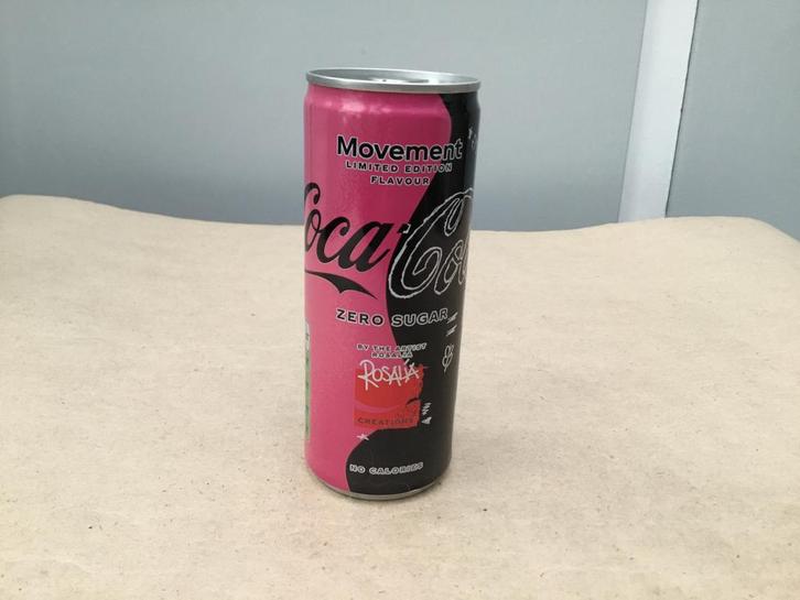 Canette Coca Cola Zero Rosalia édition limitée pas ouvert, Collections, Marques & Objets publicitaires, Neuf, Enlèvement ou Envoi