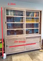 Teaken kast kan in 2 delen vervoerd worden, Huis en Inrichting, Kasten | Buffetkasten, Ophalen