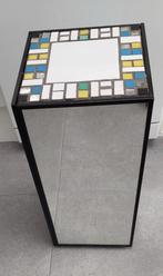 guéridon table socle sculpture / plantes mosaique et miroir, Enlèvement