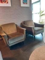 Set vintage zetels uit de jaren '50. Groen velours, Huis en Inrichting, Zetels | Zetels, Ophalen, Gebruikt