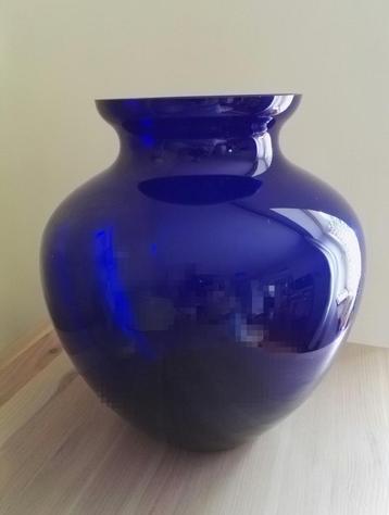 Vase transparent Verre bleu Gd format