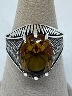 Zilveren heren ring met zultanite(kleur veranderend) maat 22, Handtassen en Accessoires, Ringen, Overige kleuren, 20 of groter