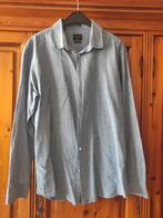 Hemd blauw, Selected Homme, maat L, slim fit, linnen, Ophalen, Blauw, Halswijdte 41/42 (L), Gedragen