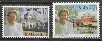 Gezamenlijke uitgifte België - Italië - Koningin Paola ** beschikbaar voor biedingen