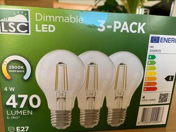 30 Lampes leds dimmable, Enlèvement ou Envoi, Neuf, E27 (grand), Ampoule LED