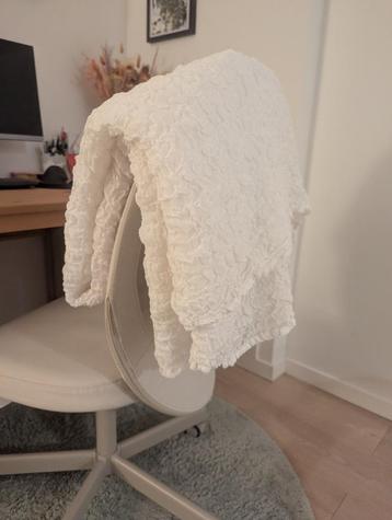 Ikea Ofelia plaid / couvre-lit blanc, Comme neuf, Enlèvement, Autres types, Blanc