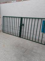 Dubbel tuinpoort verzinkt en gecoat ral kleur 6007, Tuin en Terras, Tuinpoorten, Ophalen, Zo goed als nieuw