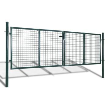 stalen poort groen 306 cm compleet Nieuw beschikbaar voor biedingen