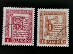 Ijsland 1953 - oude Ijslandse manuscripten - miniaturen, Postzegels en Munten, Postzegels | Europa | Scandinavië, IJsland, Ophalen of Verzenden