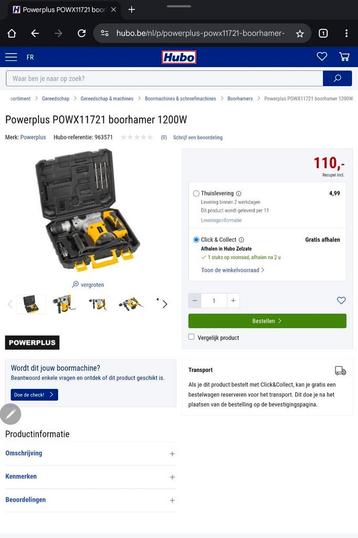 Powerplus POWX11721 boorhamer 1200W

 beschikbaar voor biedingen