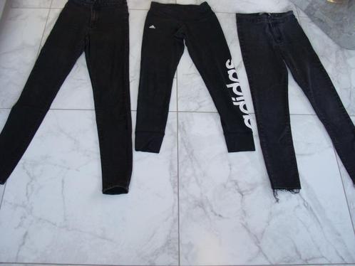 jeans', legging, extensibles noir Adidas,taille 36, Kleding | Dames, Broeken en Pantalons, Zo goed als nieuw, Maat 36 (S), Zwart