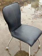 Lederen stoel, Ophalen, Gebruikt, Zwart, Leer