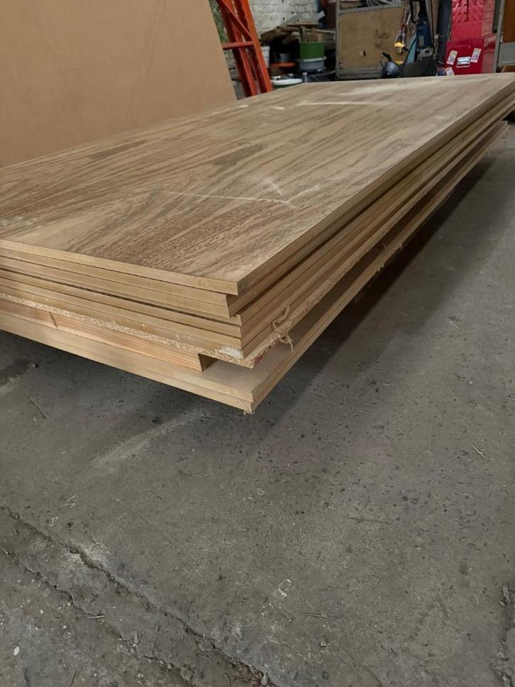 7 Panneaux HPL stratifié 2 faces (melaminé) 244x122 / 18mm, Doe-het-zelf en Bouw, Hout en Planken, Nieuw, Plank, Overige houtsoorten