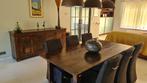 Tafel met dressoir in tropisch hardhout, Huis en Inrichting, Tafels | Eettafels, Ophalen, 100 tot 150 cm, Koloniaal, Zo goed als nieuw