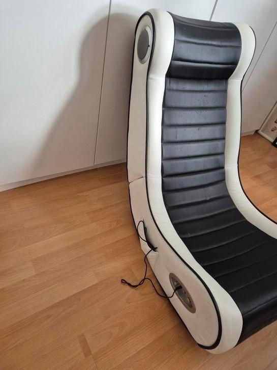 Relaxfauteuil met schotten, Huis en Inrichting, Zetels | Zetels en Chaises Longues, Gebruikt, Leer, Ophalen