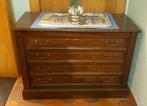 Klassieke houten ladekast – 4 lades – vintage commode jaren, Ophalen, Gebruikt, 100 tot 150 cm, 3 of 4 laden