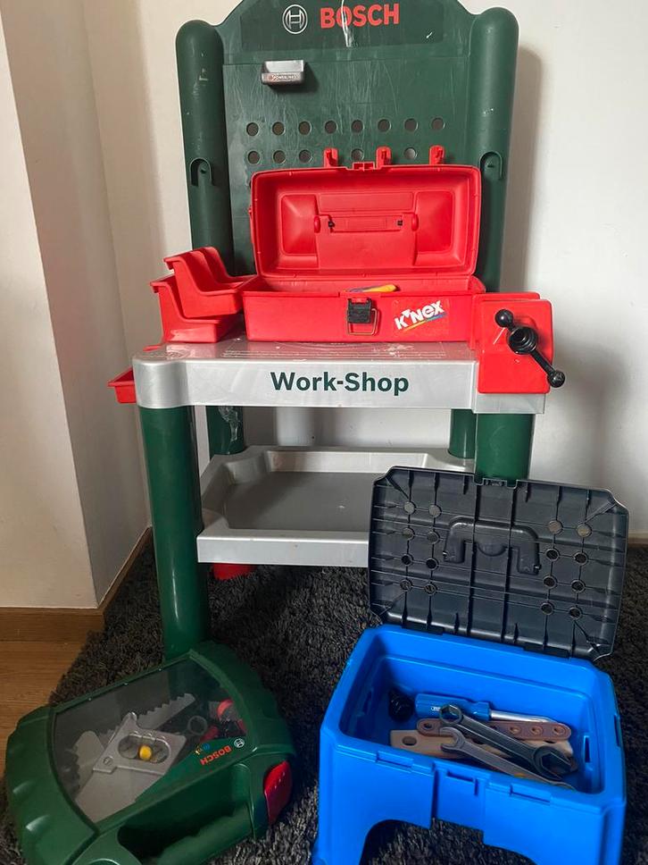 Werkbank BOSCH kinderen, Kinderen en Baby's, Speelgoed | Speeltafels, Gebruikt, Ophalen