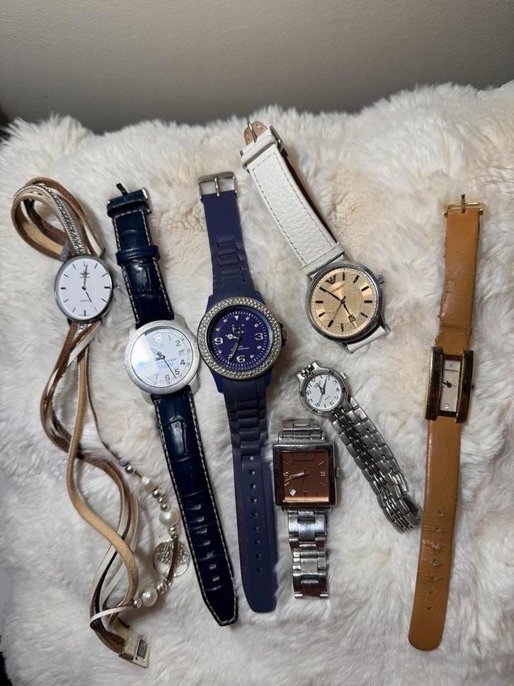 Lot van 8 stijlvolle horloges – dames & unisex – goede staat, Handtassen en Accessoires, Horloges | Antiek, Polshorloge, Ophalen of Verzenden
