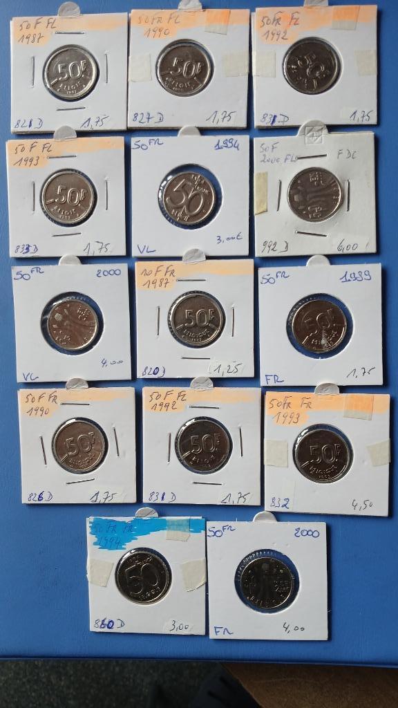 Belgique 50 Francs 1987-2000, Postzegels en Munten, Munten | België, Losse munt, Overig, Ophalen of Verzenden