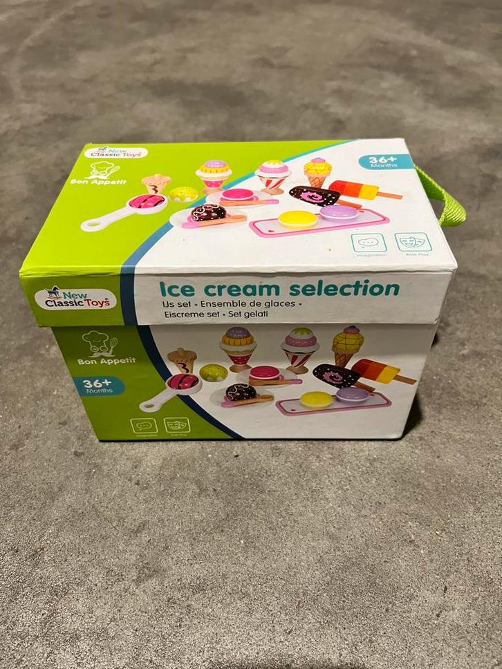 Wooden Ice Cream Set – New Classic Toys, Kinderen en Baby's, Speelgoed | Hobbelfiguren, Zo goed als nieuw, Ophalen