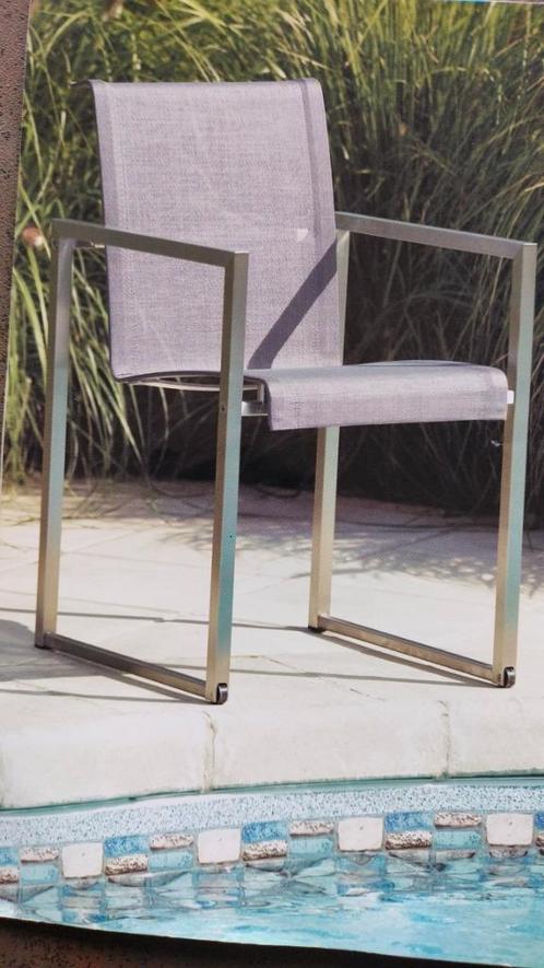 Tuinstoelen inox Joli, Tuin en Terras, Tuinstoelen, Gebruikt, Rvs, Ophalen