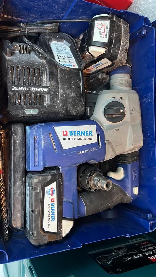 Berner 18v gereedschapset 4 delig, Doe-het-zelf en Bouw, Gereedschap | Overige machines, Zo goed als nieuw, Ophalen of Verzenden