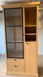 Vitrinekast Sarah Mo, Huis en Inrichting, Kasten | Vitrinekasten, Ophalen, Gebruikt, Eikenhout, 50 tot 100 cm