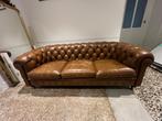 zetel type Chesterfield 3-zit bruin, Ophalen, Gebruikt, 150 tot 200 cm, Vintage