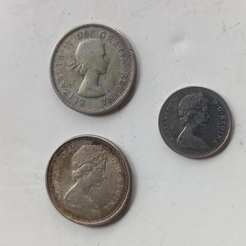 Zilveren munten Canada 1957/1968/1968 beschikbaar voor biedingen