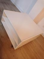Salontafel op wielen wit ikea, Huis en Inrichting, Tafels | Salontafels, Ophalen, Gebruikt, 50 tot 75 cm, Vierkant